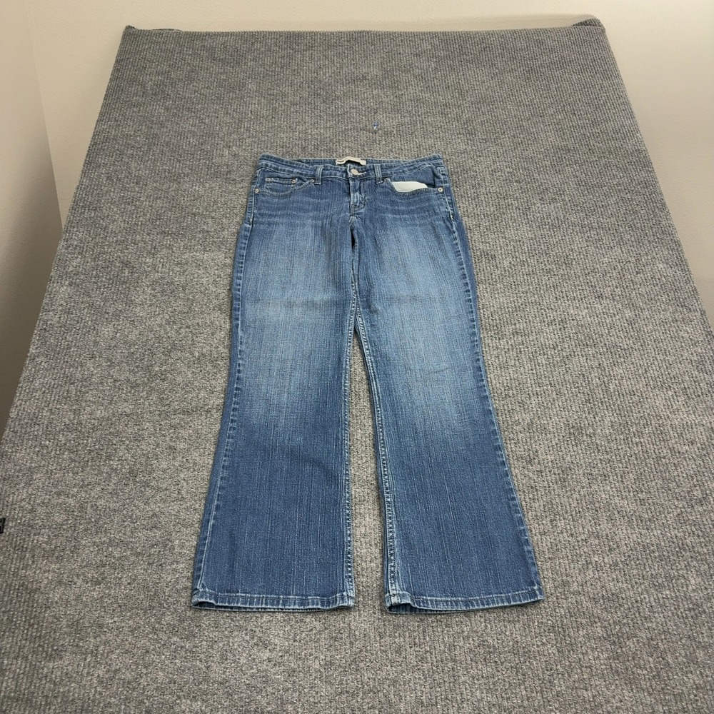 Levis 518 Superlow Jeans Womens 9s Blue Cotton Stretch Bootcut Low Rise Y2K